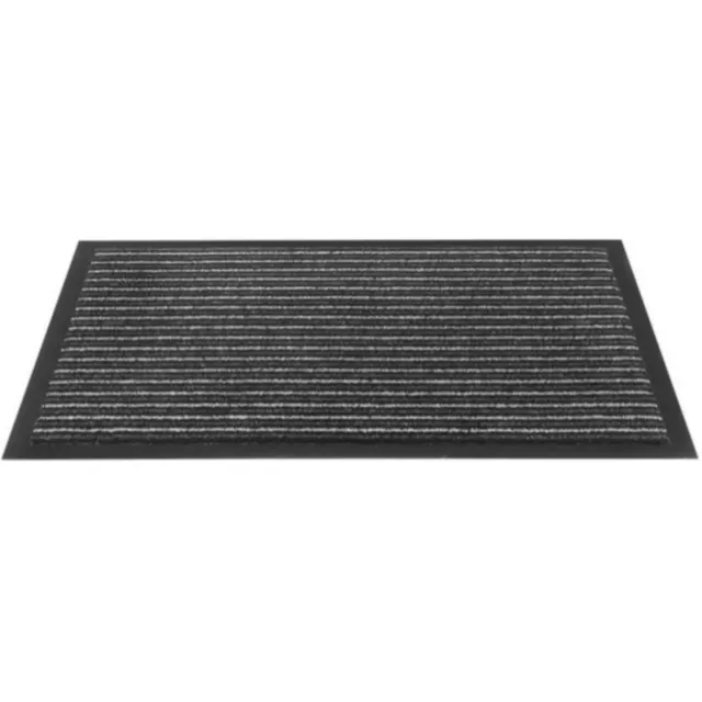 Benson Schoonloop deurmat - absorberend - slipvast - 90 x 150 cm - antraciet streep