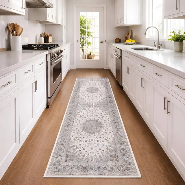 Lavandoux Tapijtloper - Khénifra - Crème en Beige - 80 x 300 cm