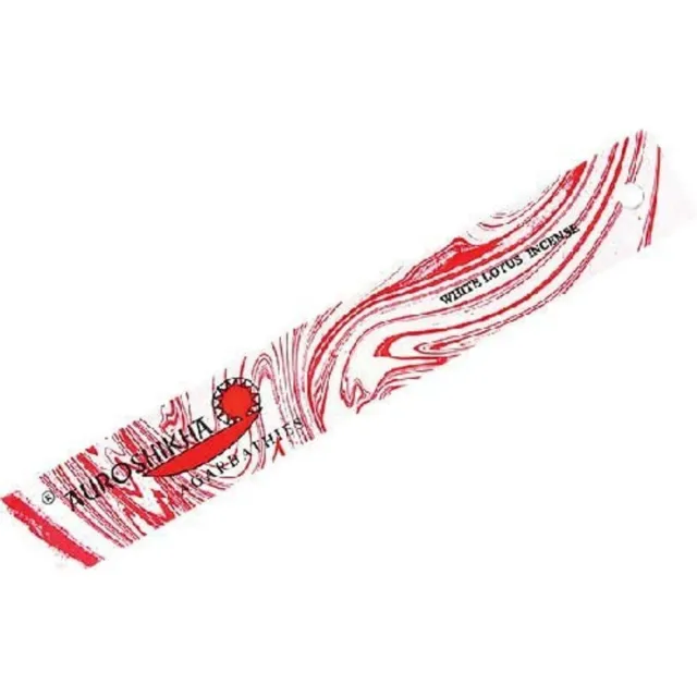 Auroshikha Wierookstokjes Auroshikha, White Lotus, 30 sticks Wit met rood (verpakking)
