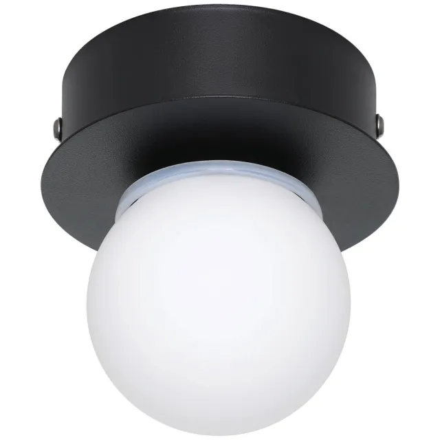 EGLO Mosiano Plafondlamp - Wandlamp - Badkamer - LED - Ø 11 cm - Zwart|Wit Zwart;Wit;
