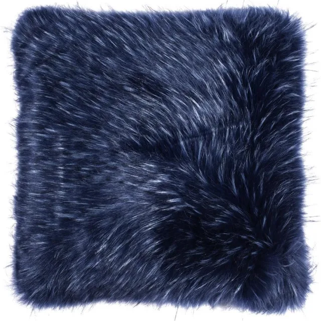 PAD faux fur sierkussenhoes Denim blue - 45x45 cm Blauw