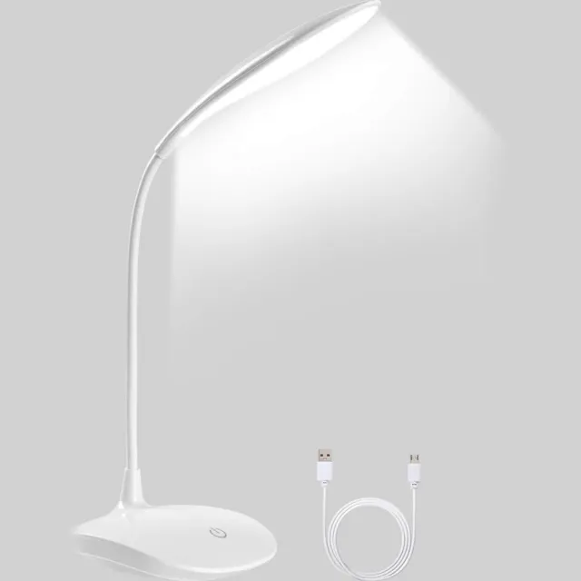 aura Bureaulamp led dimbaar daglicht - Tafellamp Nagelstyliste Met 11 felheid instellingen - Tafellamp - Daglichtlamp - Wit - 10cm x 8cm x 4cm