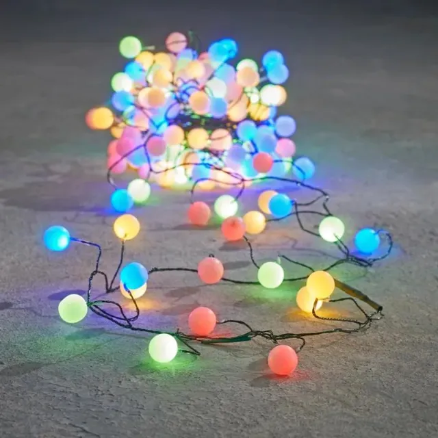 Luca Lighting LED kerstverlichting cluster besjes 200 lampjes groen 5m, multicolor
