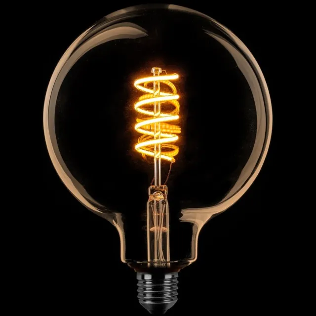 Expo Trading ETH Led Zigbee Spiraal Globe 125mm E27 6W dimtone van 2700k naar 2200k Goud 490L