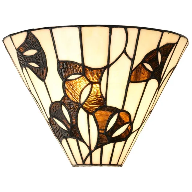 Coloured by Art Tiffany Wandlamp Ginkgo Leaf - Art Deco Trade Bruin