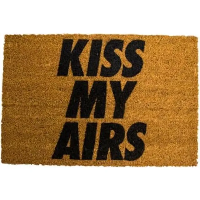 Sneaker Essentials Sneaker kokos deurmat - Kiss my airs - voor binnen en buitenshuis gebruik - 60x40cm bruin