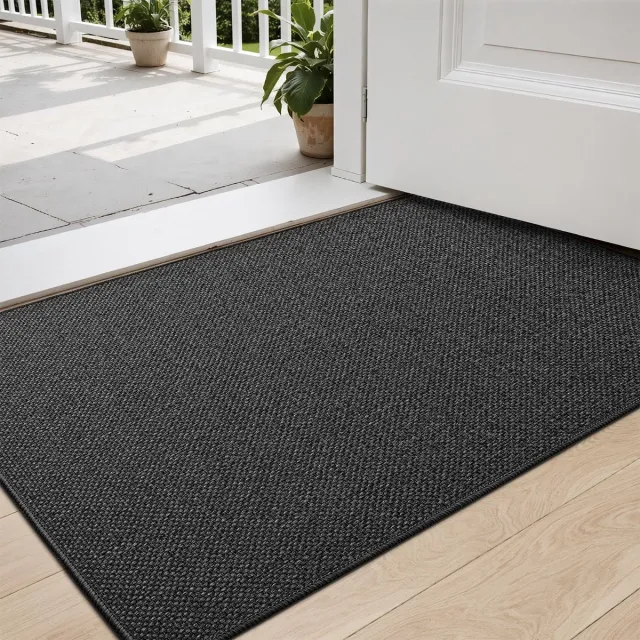 Unyqoos Stijlvolle Antislip Deurmat voor Binnen en Buiten - Donkergrijs, 44 x 75 cm, Wasbaar en Dun Ontwerp