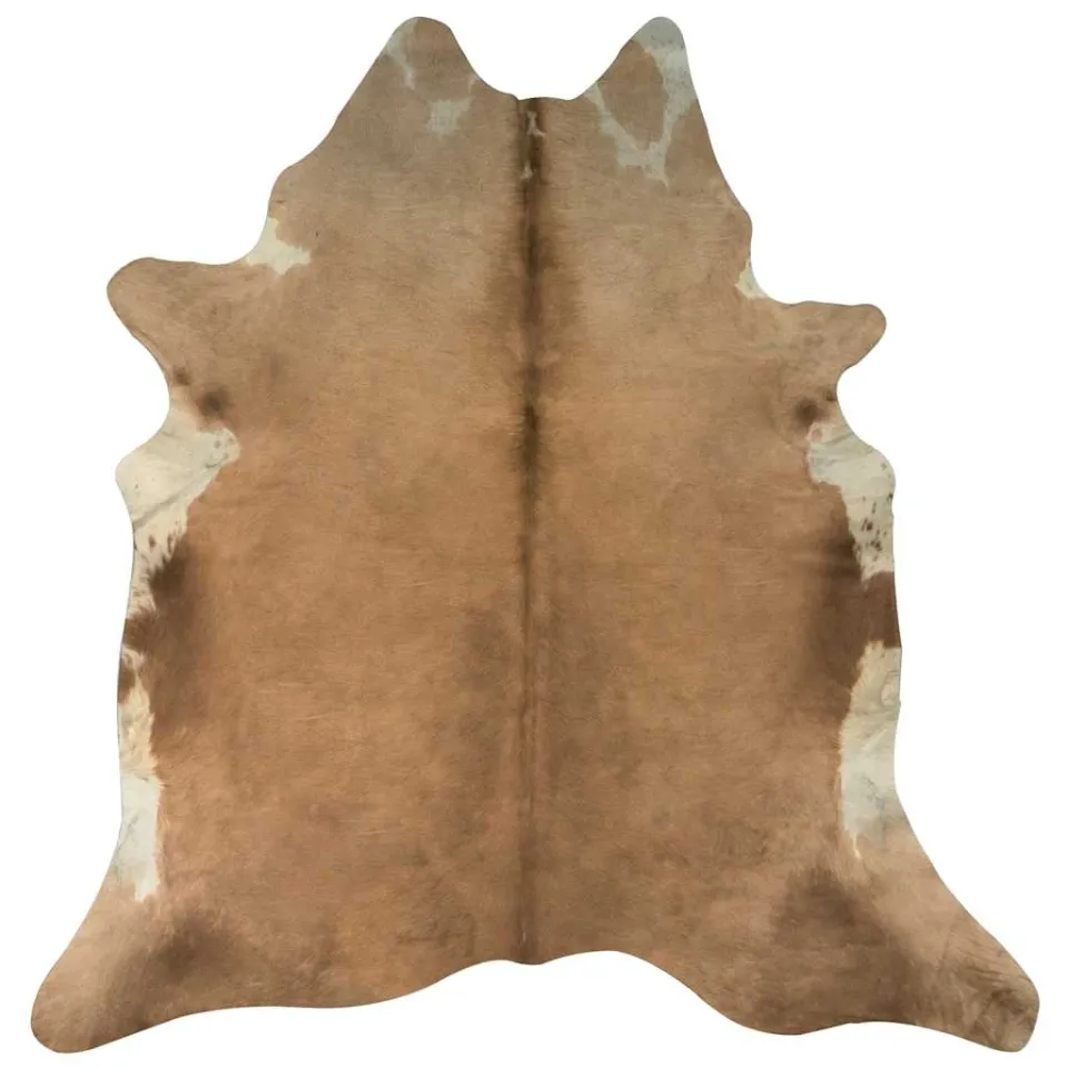 vidaXL Vloerkleed 180x220 cm echte koeienhuid bruin en wit
