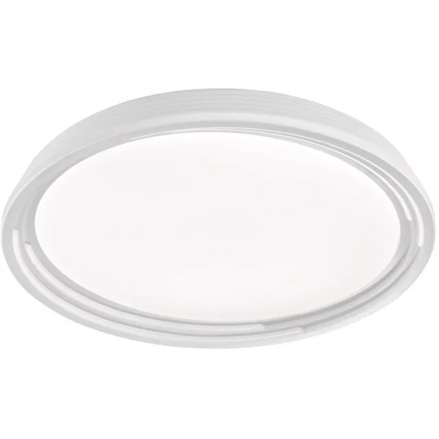 Fischer Leuchten Plafondlamp Woonkamerlamp Slaapkamerlamp Ganglamp, dimbaar, acrylglas wit, LED 22W 2700Lm warm wit, DxH 43x7,5cm
