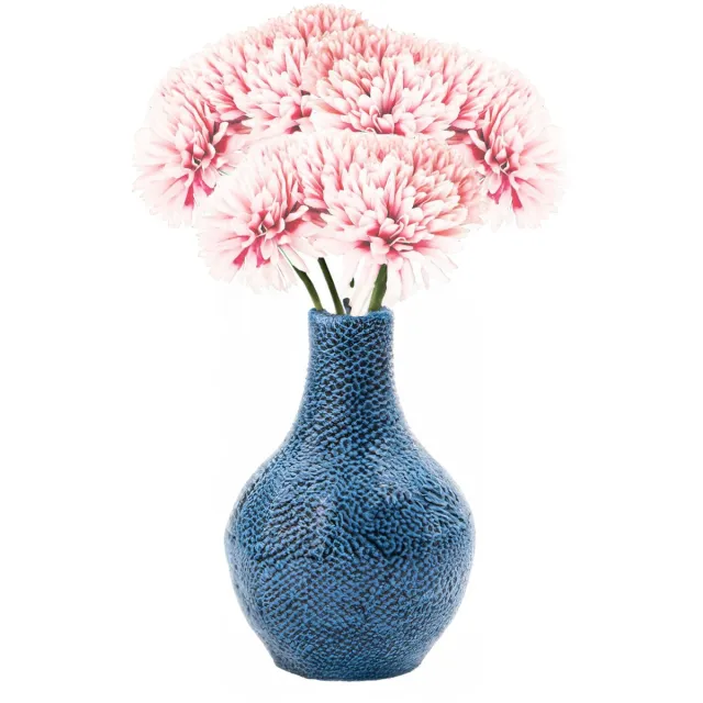 CHAKS Kunstbloemen boeket dahlia - 3x - licht roze - 26 cm - bloemstuk - onderhoudsvrij Lichtroze