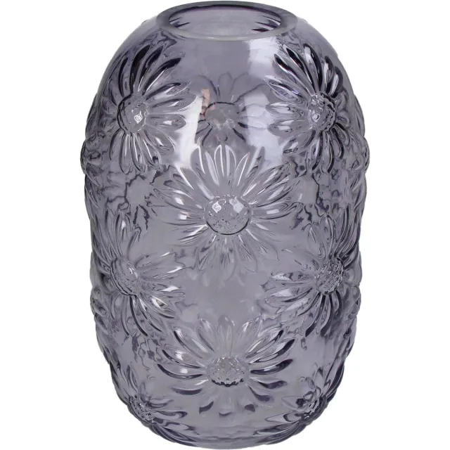 HD Collection Vaas Glas Paars 15x15x24cm Purple