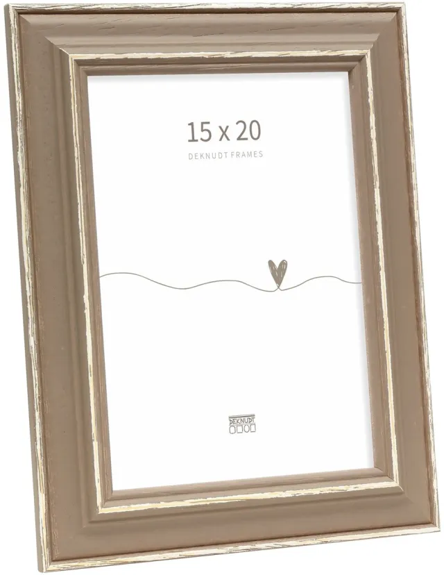 Deknudt Frames fotolijst S221F3 - bruin met naturel accent - 15x20 cm