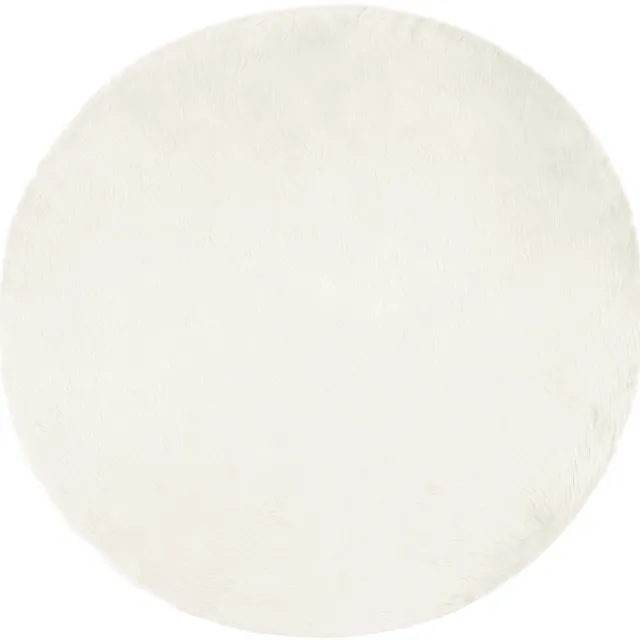 vidaXL Tapijt - van - imitatie - schapenvacht - TAFALLA - Wit - Ø - 80 - cm - Polyester