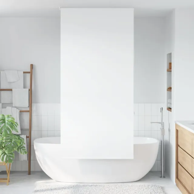 vidaXL Doucherolgordijn 110x240 cm stofbreedte 106 cm wit