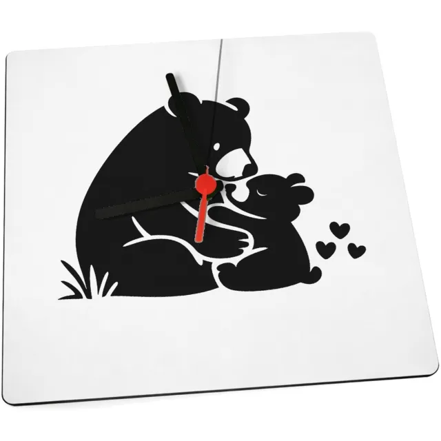 Mr Cadeautjes Klok 19 x 19 - design Liefdevolle complimenten in een compacte typografische poste | cadeau Wit