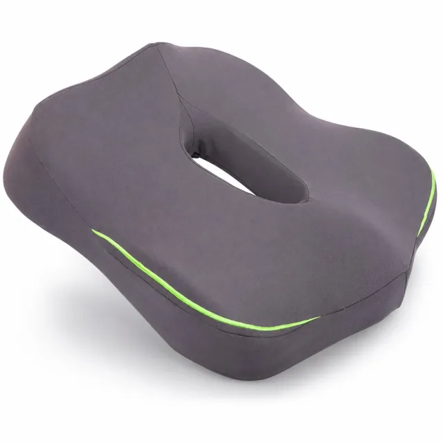 Gloovon Zitkussen Orthopedisch & Ergonomisch - Zitring - Stuitkussen - Traagschuim - Stuitje - Decubitus - Donker-grijs