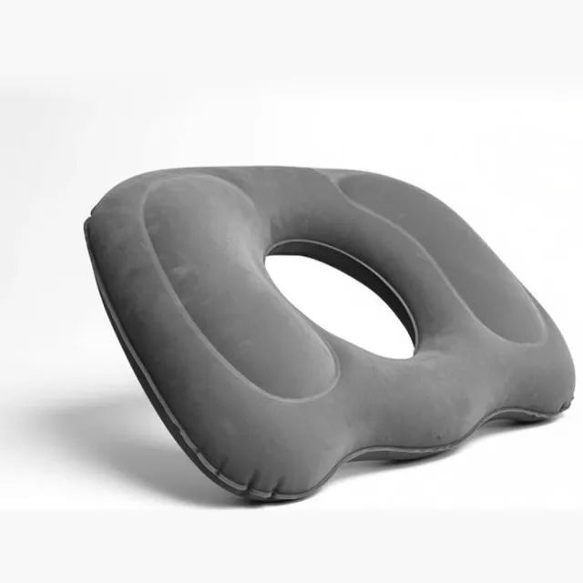 Maison Elara Orthopedisch opblaasbaar donutzitkussen voor aambeien, stuitpijn en zwelling - grijs