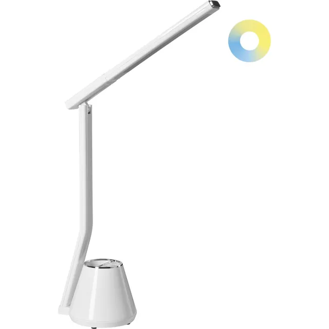 Beliani DENEB - Bureaulamp LED - Wit - Synthetisch materiaal