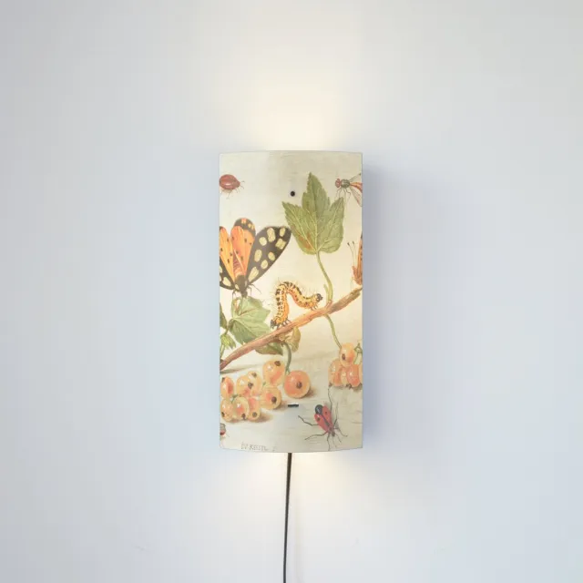 Packlamp Wandlamp - Insecten en vruchten - Van Kessel - 29 cm hoog - ø12cm - Inclusief Led lamp Geel