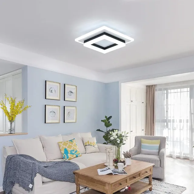 Haobosic Drievoudig LED - Plafondlamp - Wit - 32W 6500K - 52cm Parallel White