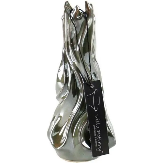 Villa Pottery Groene Vaas Tortile 8x18