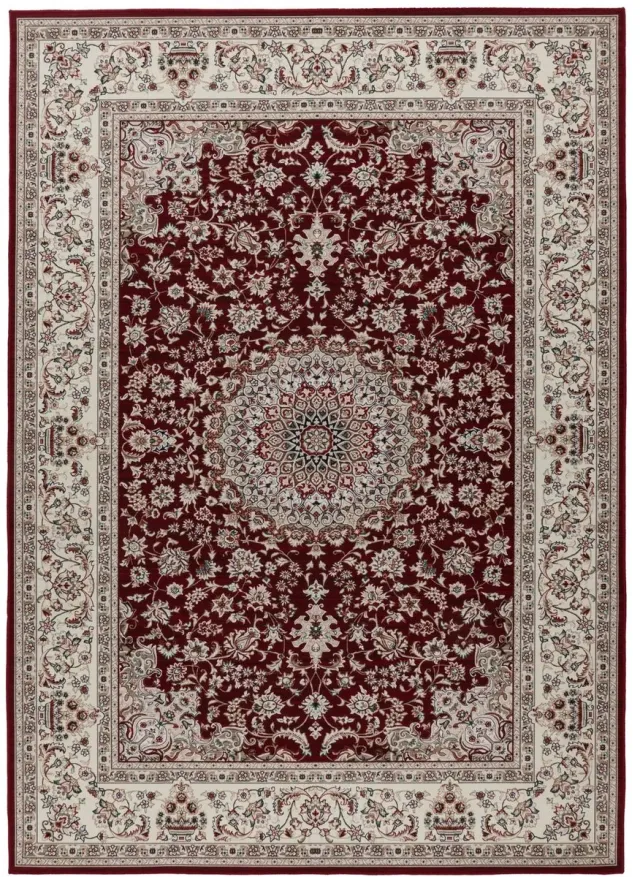 Dutch XXL Wasbaar Vloerkleed | Tapijt | Dunya | Medaillon | Rood | 80x150 cm