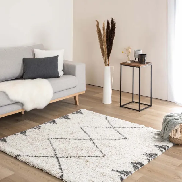 Boho&me Vierkant berber vloerkleed - Artisan Tizi wit/grijs 240x240