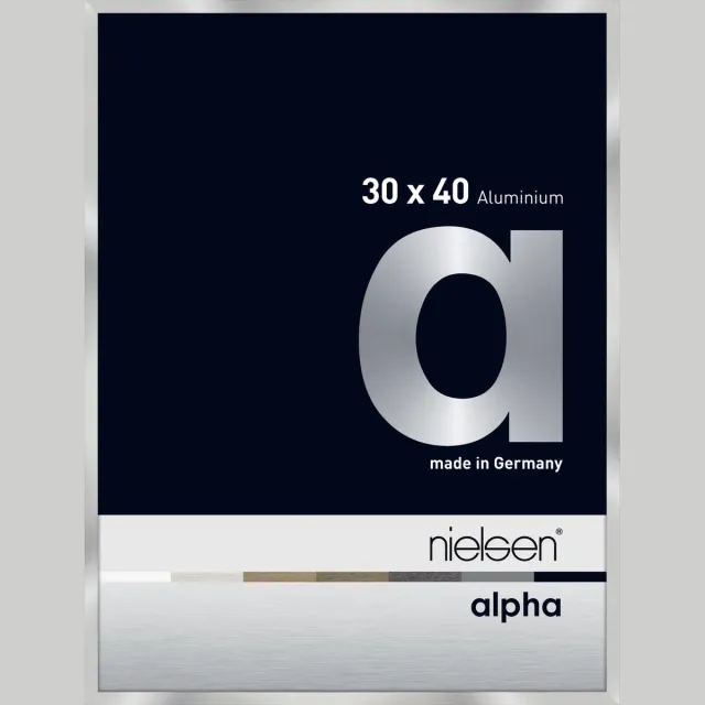 Nielsen Alpha Aluminium Wissellijst Polished Silver 30x40cm Zilver-glanzend