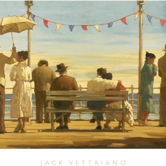 PGM Kunstdruk Jack Vettriano - The Pier 72x67cm Divers