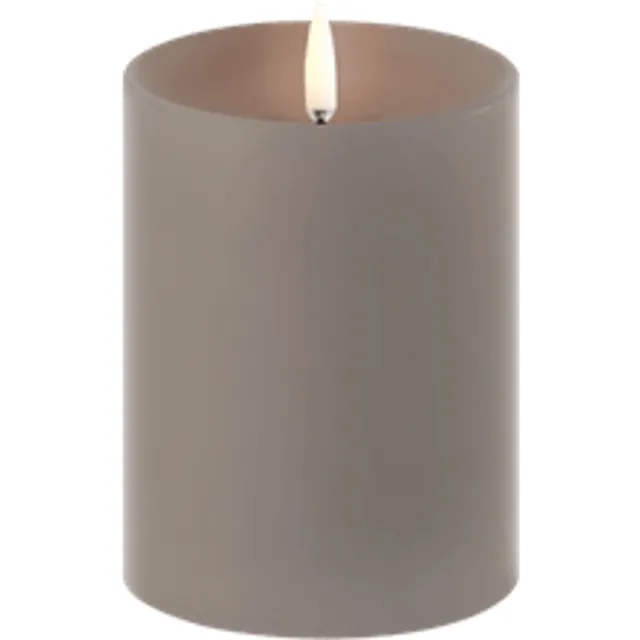 Uyuni Piffany Copenhagen Lighting LED pillar candle w. shoulder, Sandstone, Smooth, 7,8x10,1 cm zand