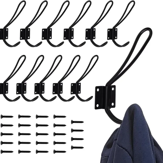 Unyqoos ® Klassieke Zwarte Muurhaken Set voor Alle Kamers in Huis
