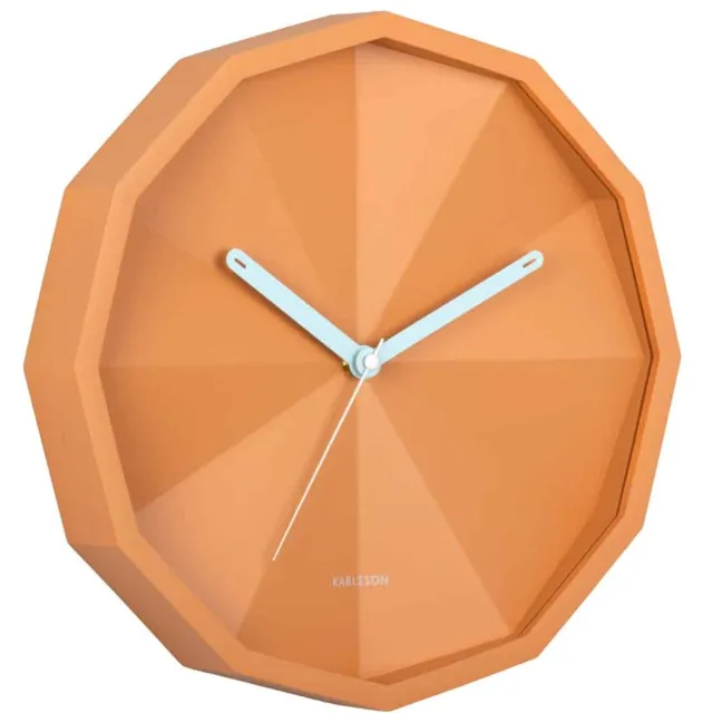 Karlsson Wandklok Firenze - Oranje - 30.6x30.6x4.5cm - Wandklok Scandinavisch