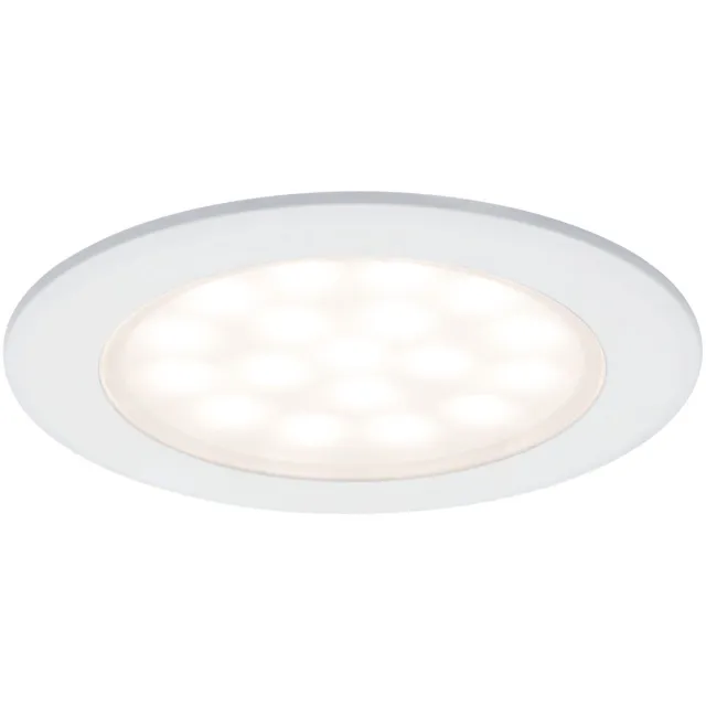 Paulmann LED-meubelinbouwlampen Spiegelkast rond 65 mm 2x2,5W 2x180lm 230/12V 3000K Wit mat