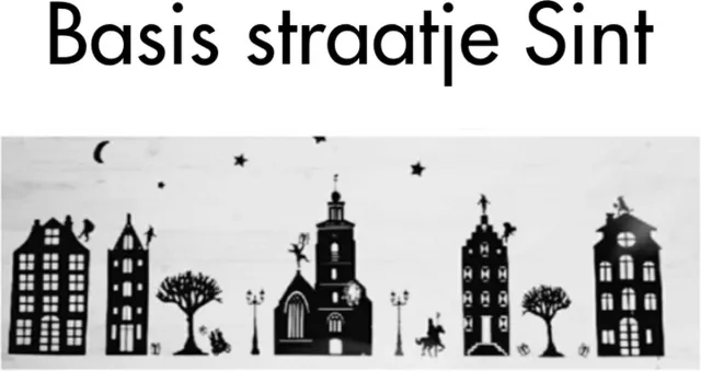 Bsb Sinterklaas Basisstraatje - Raamsticker zwart