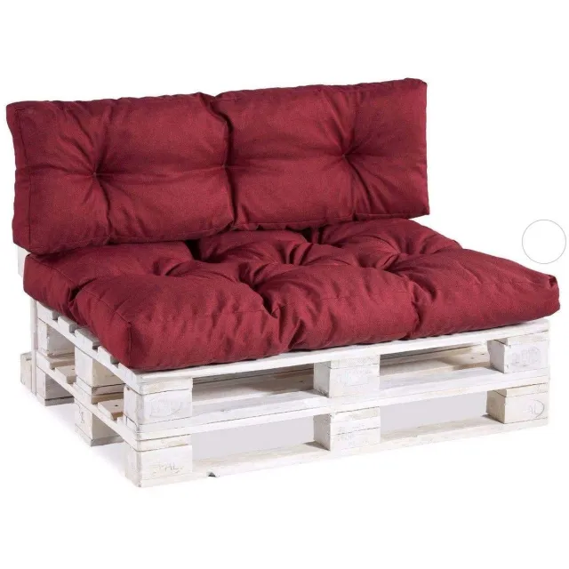 Ibenzoa Hoekkussen voor Tuinbanken - Premium Comfort met Granula vulling, Diverse Kleuren en Afmetingen rood