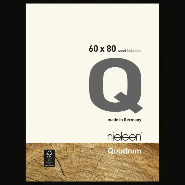 Nielsen Quadrum Houten Wissellijst Black 60x80cm Zwart