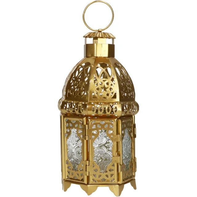 MamboCat Lantaarn ISI goud H21cm van ijzer & glas – 2080102