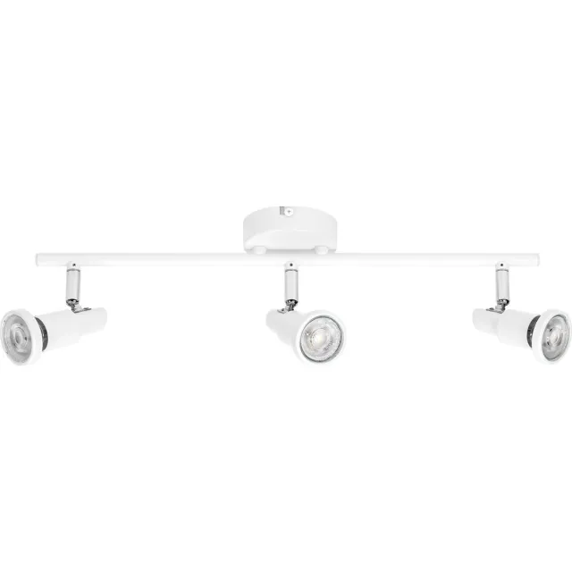 LEDVANCE LED SPOT GU10 3 x 3,4W, 690lm, wit, 2.700K kleurtemperatuur, warm witte lichtkleur, tijdloos ontwerp, vervangbare ledlamp, ideaal voor interieurs, CRI 90, verstelbare koppen