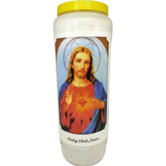 noveenkaars Heilig Hart Jezus - Noveenkaars - 9 dagen brander (20 stuks) Kleurloos