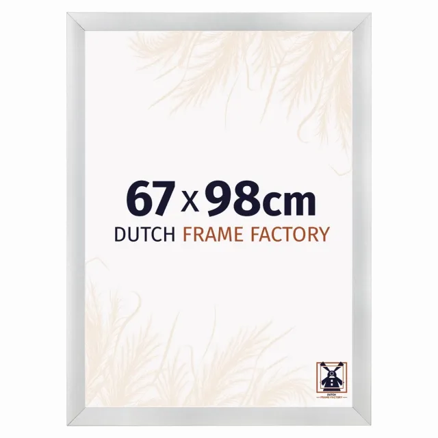 Dutch Frame Factory Fotolijst 67x98 cm - MDF - Zilver Mat - Praag