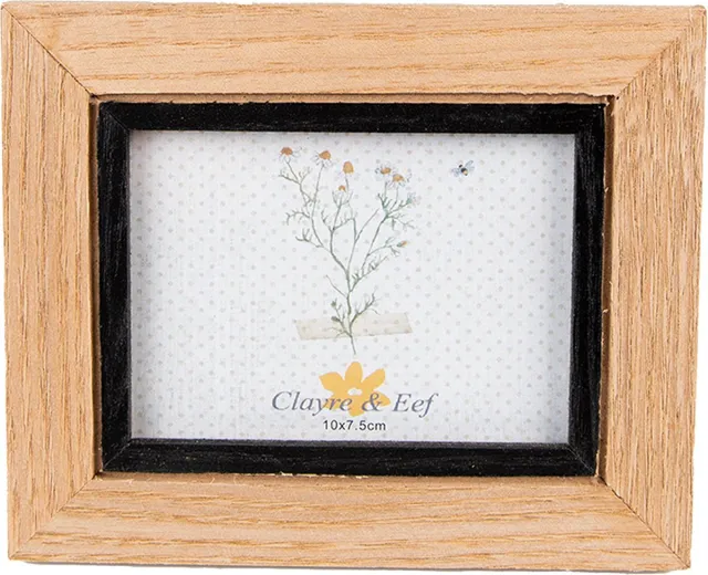 Clayre & Eef Fotolijst 7x10 cm Bruin Zwart MDF
