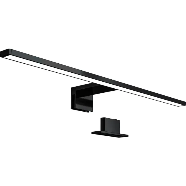 B.K.Licht LED Spiegellamp - zwart - badkamerlamp - spiegelverlichting - l:60cm - IP44 - 4.000K - 8W LED Zwart (60cm)