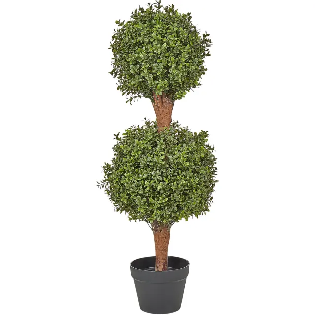 Beliani BUXUS BALL TREE - Kunstplant - Groen - 92 cm - Synthetisch