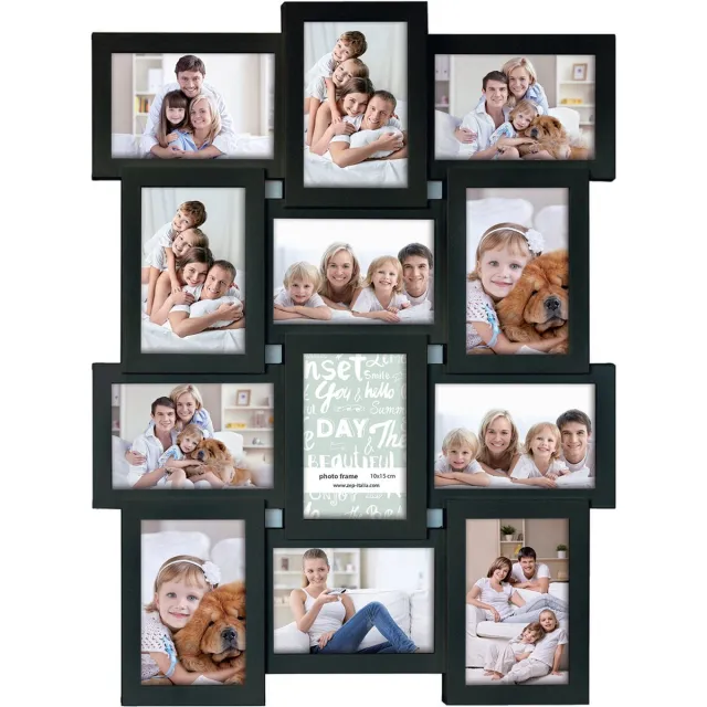 Zep Collage Fotolijst PI02584 Zwart voor 12 Foto's