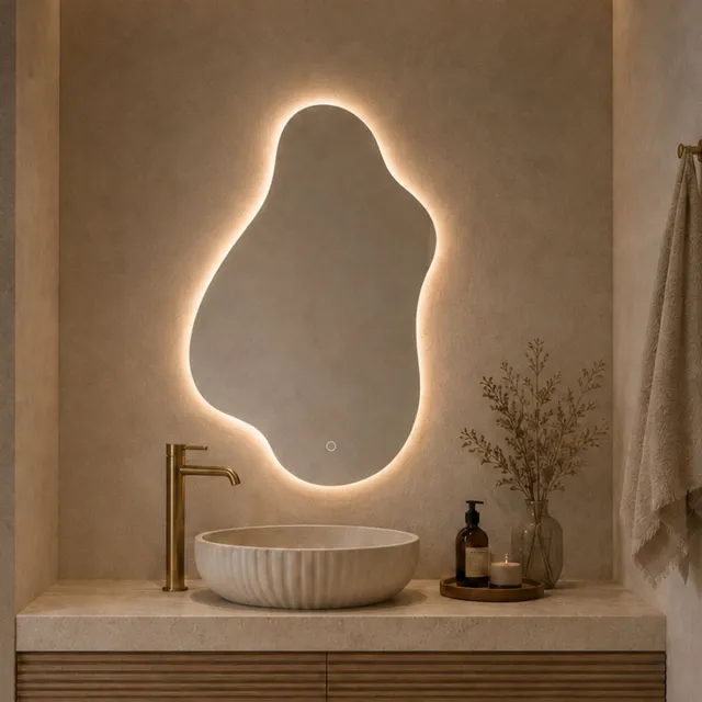 Milton & Oldbrook Wandspiegel met Verlichting 70 x 100 cm Cervo Transparant