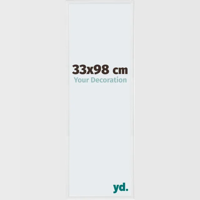 yd. Your Decoration - Fotolijst 33x98 cm - Kunststof - Wit Hoogglans - Annecy