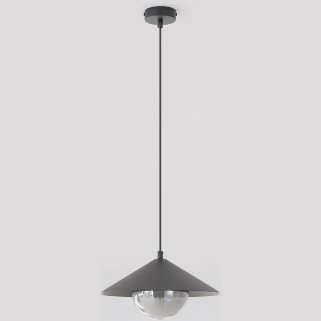 Emibig MONO 1S BL GRAFIT - Moderne hanglamp voor sfeervolle verlichting Zwartachtig
