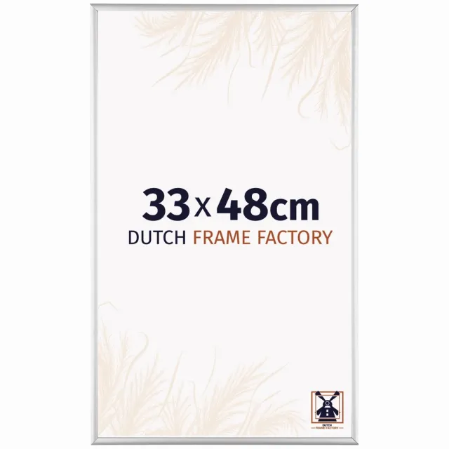 Dutch Frame Factory Fotolijst 33x48 cm - Aluminium - Zilver Hoogglans - Kampen