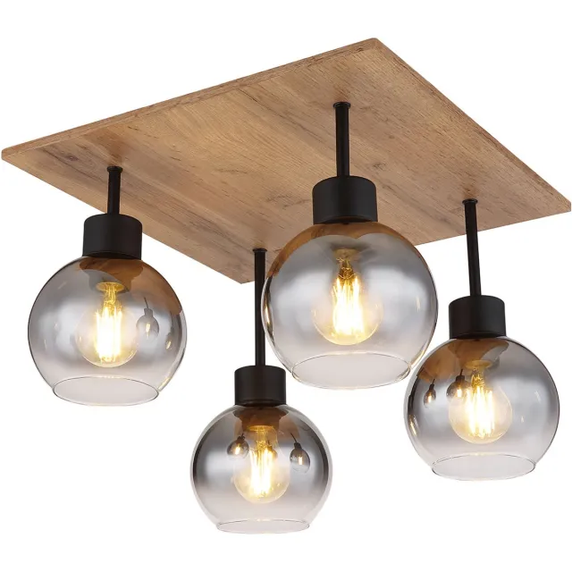 Globo plafonniere - Moitas - naturel - glas - kleurglas-lamp - E27 - 15656-4D