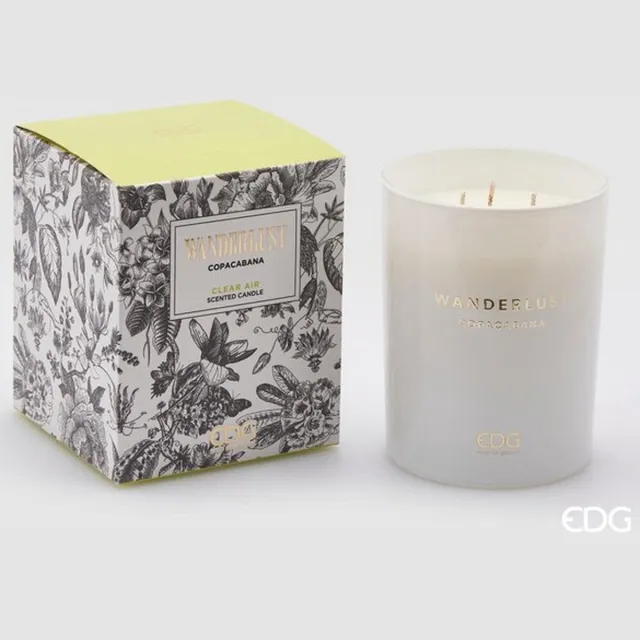 EDG - Enzo De Gasperi EDG Enzo De Gasperi Geurkaars Wanderlust H12,5 D10 - Clear Air wit